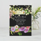 Waterverf bloemen van zomer w/ strijklichten kaart (Staand voorkant)