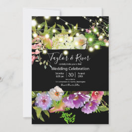 Waterverf bloemen van zomer w/ strijklichten kaart