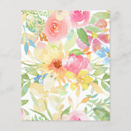 Waterverf bloemen — vel papier
