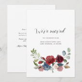 Waterverf Bloemen Verandering van Adres Verhuizen Aankondiging (Voorkant / Achterkant)