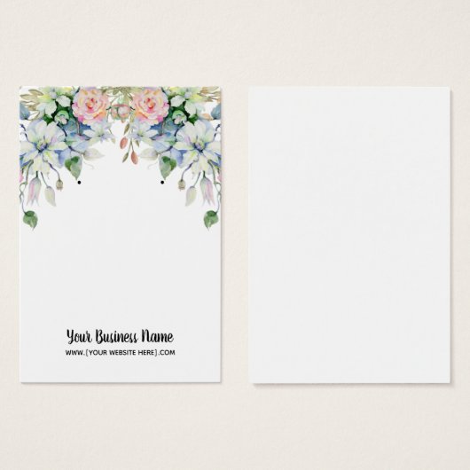 Waterverf bloemen Verdien weergavekaarten Visitekaartje (Voorkant /achterkant)