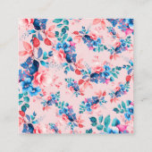 Waterverf Bloemen Verjaardag Dank u invoegen Blush Informatiekaartje (Achterkant)