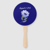 Waterverf Bloemen Verjaardag Handwaaier (Achterkant)