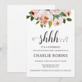 Waterverf Bloemen Verjaardag Kaart (Voorkant / Achterkant)