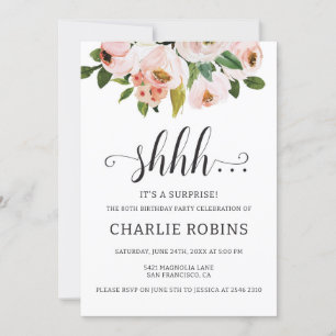 Waterverf Bloemen Verjaardag Kaart