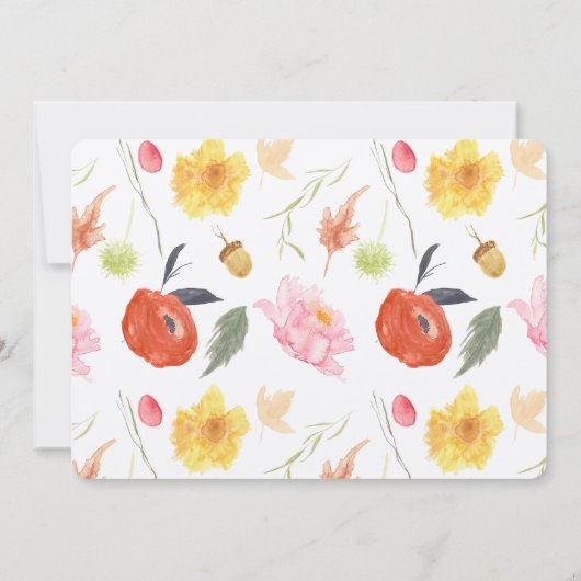 Waterverf Bloemen Verjaardag Kaart (Achterkant)