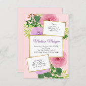 Waterverf Bloemen Verjaardag Kaart (Voorkant / Achterkant)