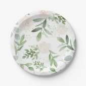 Waterverf Bloemen Verjaardag of bruiloft Borden Papieren Bordje (Voorkant)