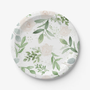 Waterverf Bloemen Verjaardag of bruiloft Borden Papieren Bordje