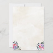 Waterverf Bloemen Verjaardagsuitnodiging Kaart (Achterkant)