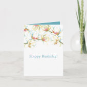 Waterverf Bloemen Verjaardagswensen Kaart (Voorkant)
