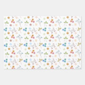 Waterverf Bloemen Verpakking Blad Set | 3 vellen (Voorkant 2)