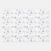 Waterverf Bloemen Verpakking Blad Set | 3 vellen (Voorkant)