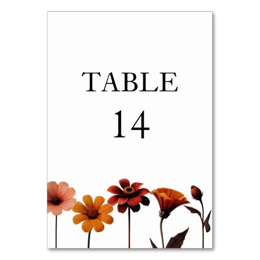 Waterverf Bloemen Vet Zonsondergang Rood & Sinaasa Kaart (Achterkant)