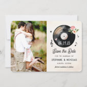 Waterverf Bloemen Vinyl Record Save the Date (Voorkant)