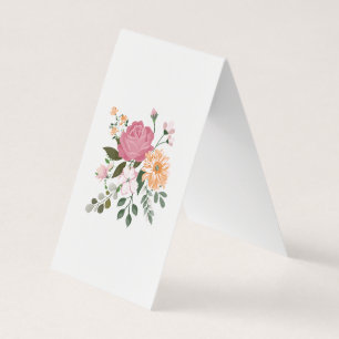 Waterverf bloemen visitekaartje