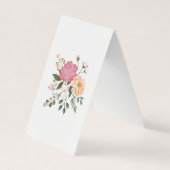 Waterverf bloemen visitekaartje (Voorkant)