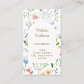waterverf bloemen visitekaartje (Voorkant)