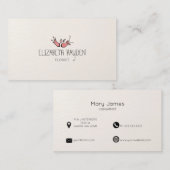 waterverf Bloemen visitekaartje (Voorkant / Achterkant)