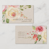 waterverf bloemen visitekaartje (Voorkant / Achterkant)