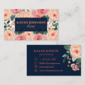 waterverf Bloemen visitekaartjes Bloemist (Voorkant / Achterkant)