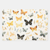 Waterverf Bloemen Vlinder Baby shower Inpakpapier Vel (Voorkant 3)