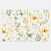 Waterverf Bloemen Vlinder Baby shower Inpakpapier Vel (Voorkant 2)