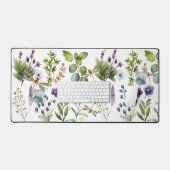 Waterverf Bloemen & Vlinders Bureaumat (Keyboard & Muis)