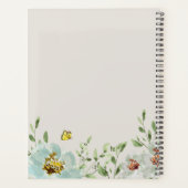 Waterverf Bloemen Vlinders Gepersonaliseerd Planner (Achterkant)