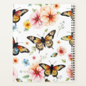 Waterverf bloemen vlinders persoonlijke tuin planner (Achterkant)