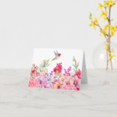 Waterverf Bloemen Vogeltuin Kaart (Gele Bloem)