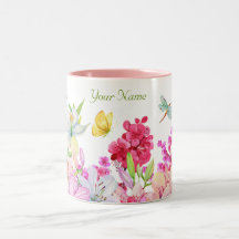 Waterverf Bloemen Vogeltuin