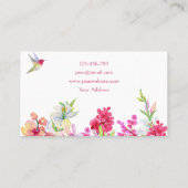 Waterverf Bloemen Vogeltuin Visitekaartje (Achterkant)