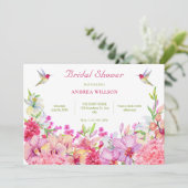 Waterverf Bloemen Vogeltuin vrijgezellenfeest Kaart (Staand voorkant)