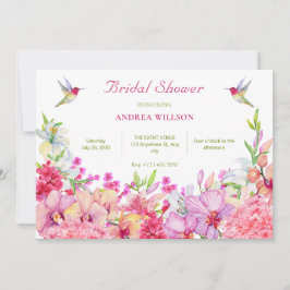 Waterverf Bloemen Vogeltuin vrijgezellenfeest Kaart