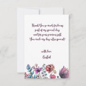 Waterverf Bloemen volwassenen Verjaardag Bedankkaart (Voorkant)