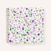 Waterverf bloemen voor mama |  Notitieboek (Voorkant)