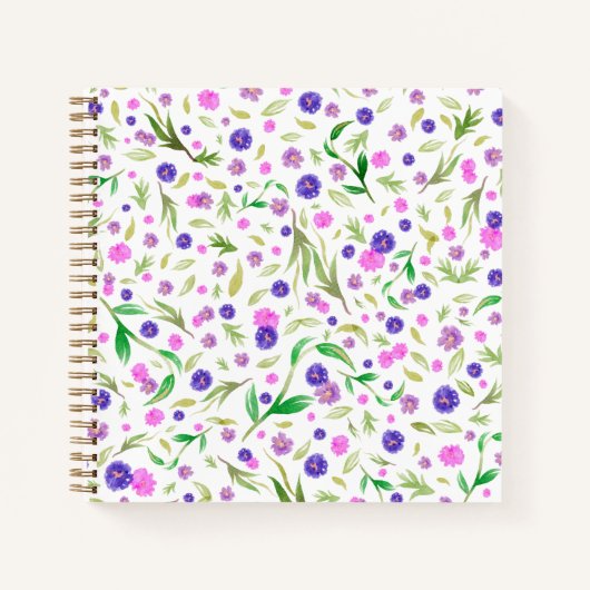 Waterverf bloemen voor mama |  Notitieboek (Voorkant)