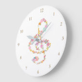 waterverf bloemen voor muziekopneemster grote klok (Hoek)