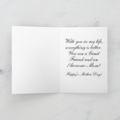 Waterverf Bloemen voor Zuster op Moederdag Feestdagen Kaart (Binnen)