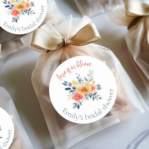 Waterverf Bloemen Vrijgezellenfeest Custom Ronde Sticker