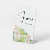 Waterverf Bloemen Vrijgezellenfeest Favorieten Reclamebord Met Voetstuk (Voorkant)