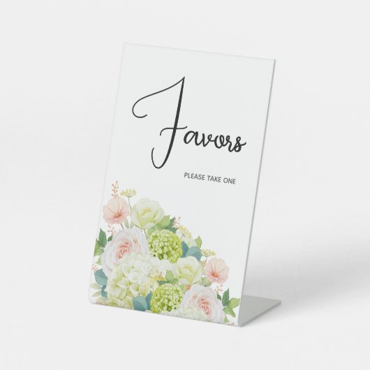 Waterverf Bloemen Vrijgezellenfeest Favorieten Reclamebord Met Voetstuk (Voorkant)