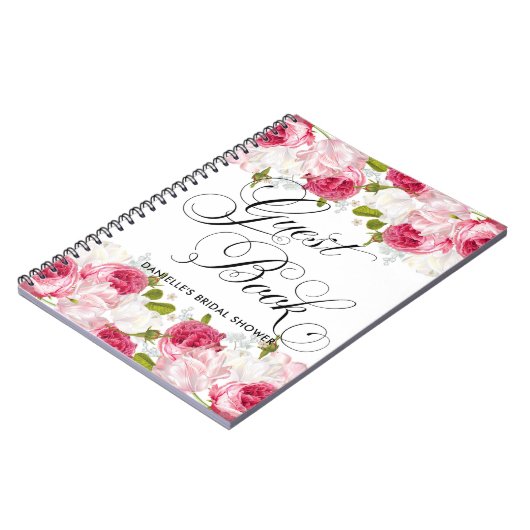 Waterverf bloemen Vrijgezellenfeest Gastboek Notitieboek (Linkerzijde)