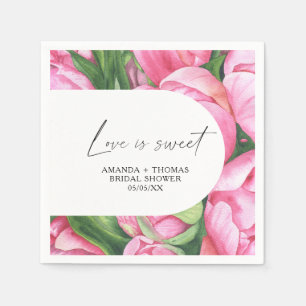 Waterverf bloemen - Vrijgezellenfeest Servet