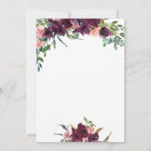 Waterverf Bloemen Vrijgezellenfeest Typografie Kaart (Achterkant)