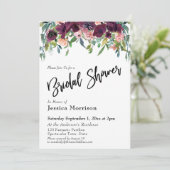 Waterverf Bloemen Vrijgezellenfeest Typografie Kaart (Staand voorkant)