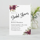 Waterverf Bloemen Vrijgezellenfeest Typografie Kaart (Staand voorkant)