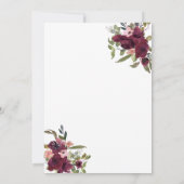 Waterverf Bloemen Vrijgezellenfeest Typografie Kaart (Achterkant)