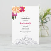 Waterverf Bloemen Vrijgezellenfeest Uitnodiging Ka (Staand voorkant)